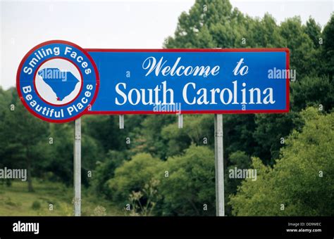 South Carolina Welcome Sign Stock Photos And South Carolina Welcome Sign