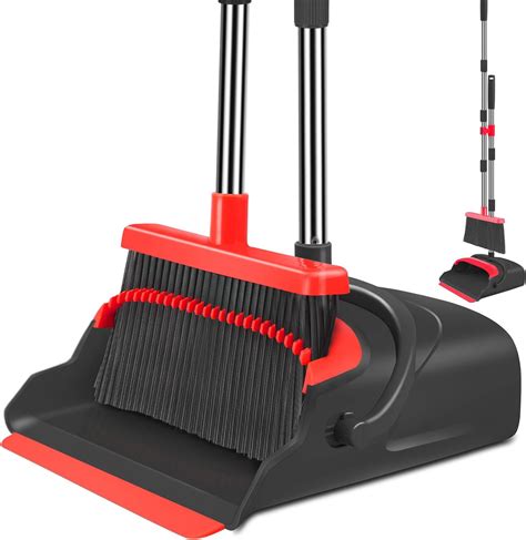 Kelamayi Broom And Dustpan Set For Home Stand Up Broom And Dustpan