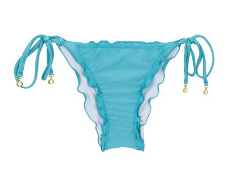 Himmelblaue Scrunch Bikinihose Bottom Orvalho Frufru Bikini BRASIL Shop