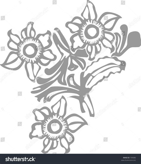Flower Watermark Stock Vector Illustration 769080 Shutterstock