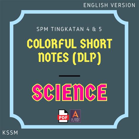 Pdf Colorful Short Notes For Science Dlp Spm Kssm Nota Nota