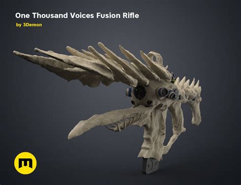 One Thousand Voices Fusion Rifle D Model D Printable Cgtrader