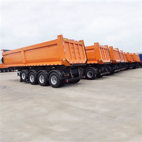 Lsxc Hydraulic Rear Dump Trailer Axles Tons Tipper Semi Truck