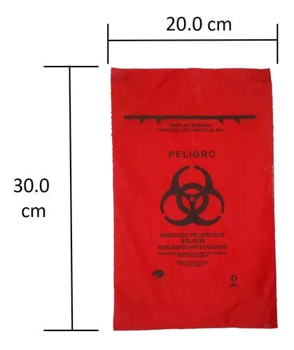 Comprar Bolsas Plástico Rojo 20x30 Residuos Biológico Infecciosos