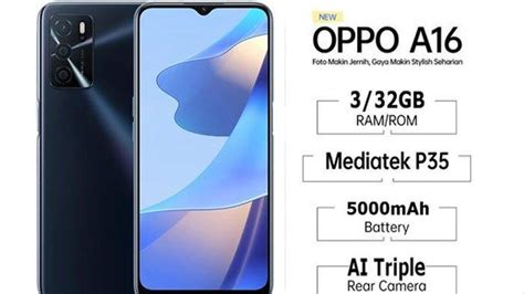 Harga Dan Spesifikasi Hp Oppo A16 Ram 3gb Dan Ram 4gb Terbaru 2022 Hp