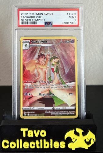 PSA 9 Gardevoir Trainer Gallery Silver Tempest TG05 Full Art Holo Mint