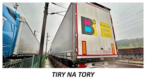 Tiry na tory Transport ciężarówki pociągiem z Brennero do Worgl krok