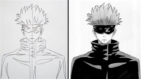 How To Draw Satoru Gojo Step By Step Jujutsu Kaisen Anime Drawings For Beginners Anime