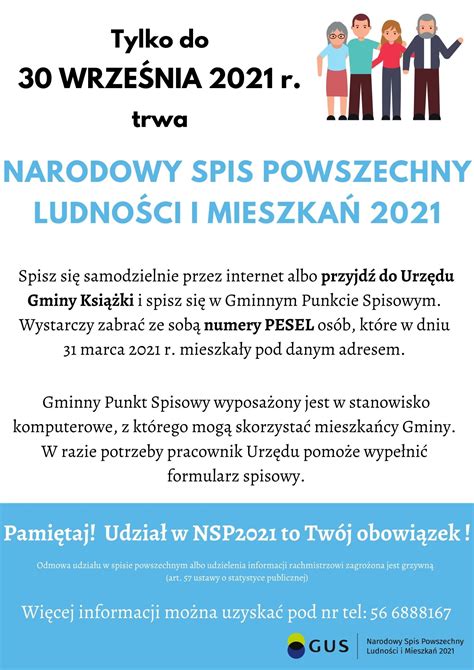 Trwa NSP 2021 spisz się sam lub przyjdź do nas Nie odkładaj spisu na