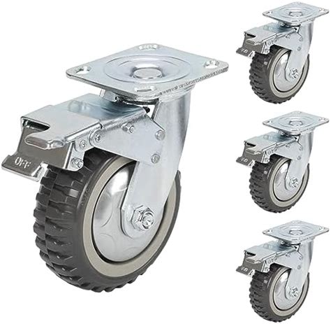 Amazon Nisorpa Inch Caster Wheels Heavy Duty Pack Anti Skid