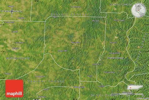 Satellite Map of Henderson County