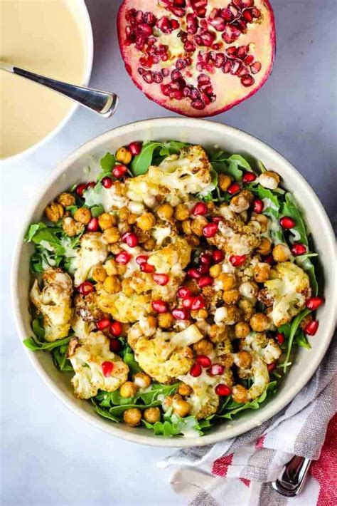 Roasted Cauliflower Salad With Tahini Dressing