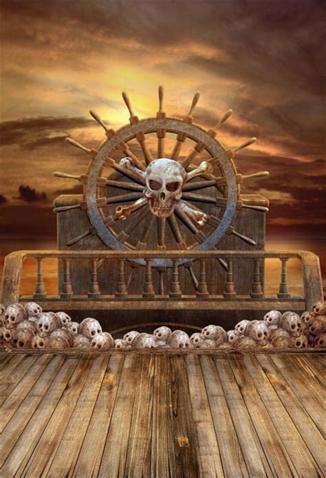 LFEEY 3x5ft Vintage Wood Pirate Ship Backdrop Sea Weather Mysterious