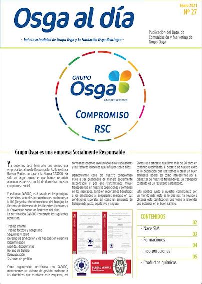 Osga Al D A Toda La Informaci N Del Grupo Osga Y La Fundaci N Osga