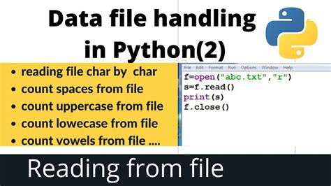 File Handling In Python Reading From A File Python Programming