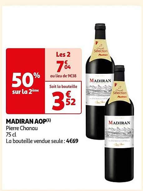 Promo Madiran Aop Pierre Chanau Chez Auchan Icatalogue Fr