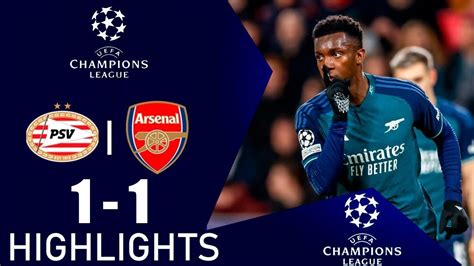 Psv Vs Arsenal 1 1 Extended Highlights Uefa Champions League 2324