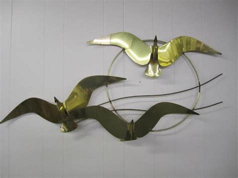 Curtis Jere Brass Seagull Wall Sculpture