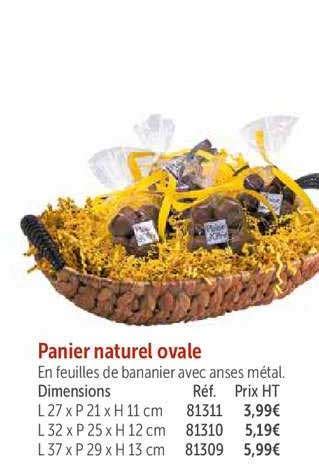 Promo Panier Naturel Ovale Chez Retif Icatalogue Fr