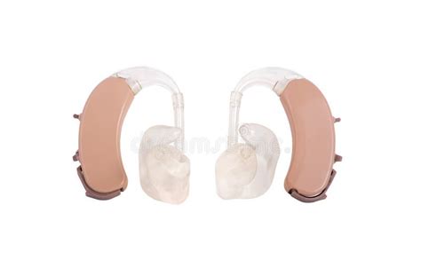 Bte Hearing Aids With Path Curves Stock Photo Image 45755312