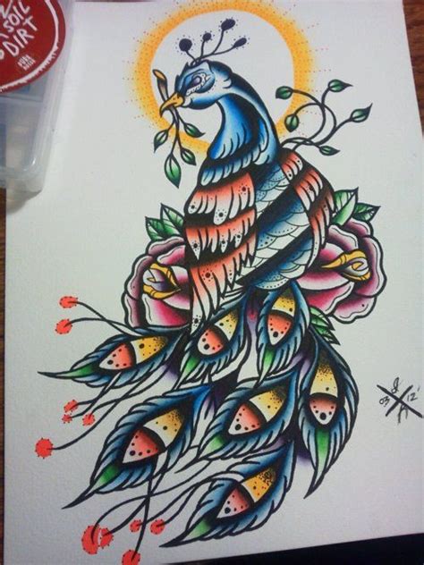 Peacock Feathers Vintage Tattoo Design Ed Hardy Tattoos Skin Deep Tattoo