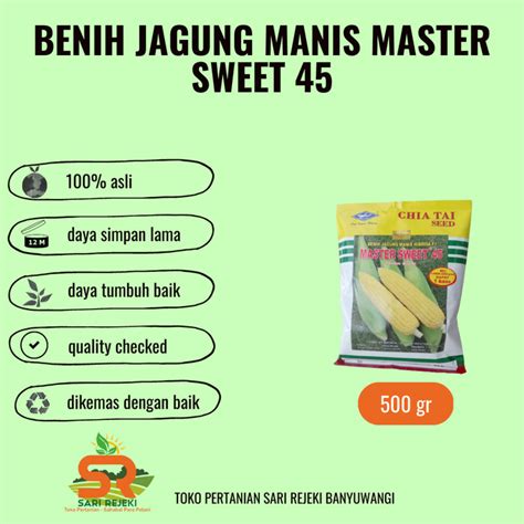 Jual Benih Jagung Manis Hibrida F Master Sweet Gram Kab