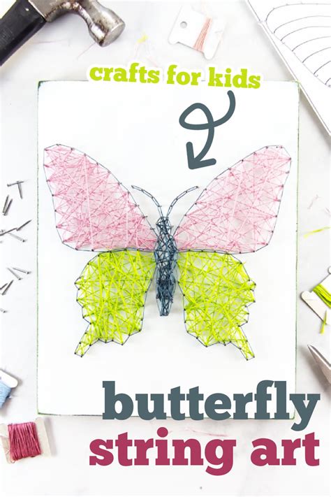 Butterfly String Art Patterns Using Coloring Pages – KidsFive