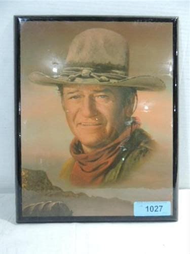 Vintage John Wayne Print Lacquered Plaque