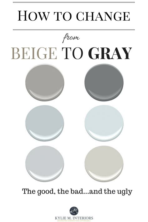 How To Change From Beige To Gray Or Greige Paint Colours Or Home Decor