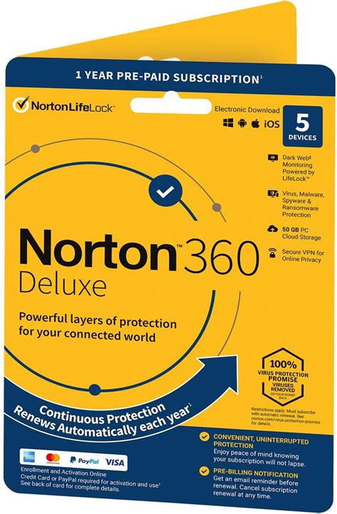 Norton 360 Deluxe 2021 Antivirus Software For 5 Devices And 1 Year