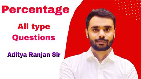 Percentage By Aditya Ranjan Sir Ssc CGL Questions 2 YouTube