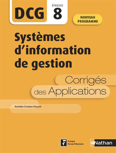 Syst Mes D Information De Gestion Dcg Corrig S Des Applications