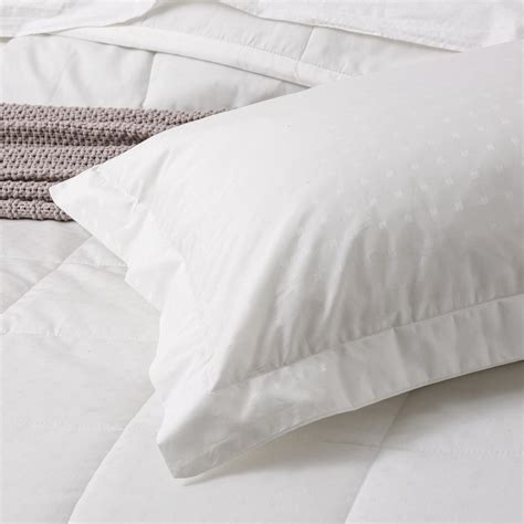 Ddecor Home Sofia 500tc Cotton Jacquard Comforter Set Queen Bed White