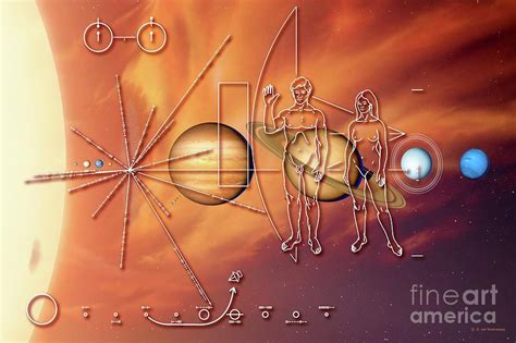 Pioneer Plaque And Solar System Photograph By Nasa Detlev Van