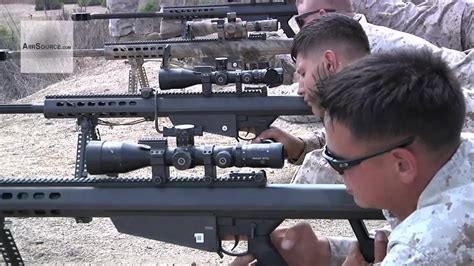 U.S. Marines - Barrett M82/M107 Sniper Rifle Live Fire Range - YouTube