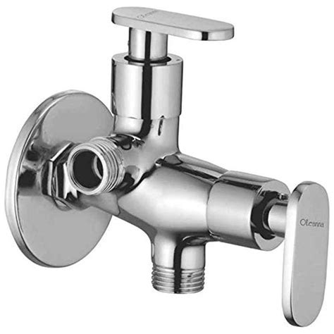 Buy Oleanna Metro Brass Silver Chrome Finish 2 In 1 Angular Valve Online At Price ₹ 1085