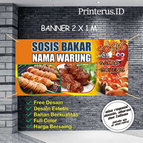 Jual Spanduk Banner Sosis Bakar X M Shopee Indonesia