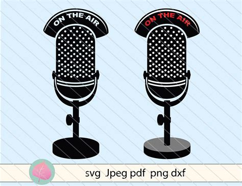 Microphone Svg And Vector Clipart Microphone Es Svg Dxf Png Etsy Canada