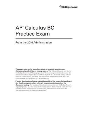 Ap Calculus Bc Full Practice Exam W Answers Ap Calculus Bc Exam