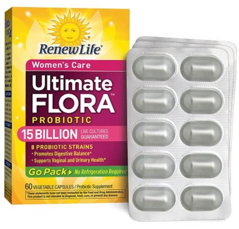 Renew Life Ultimate Flora Womens Probiotic Vegetable Capsules 60 Ct