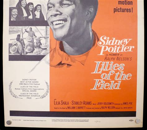 SIDNEY POITIER lilies of the Field 1963 Original U.S. Window Card 14x22 ...