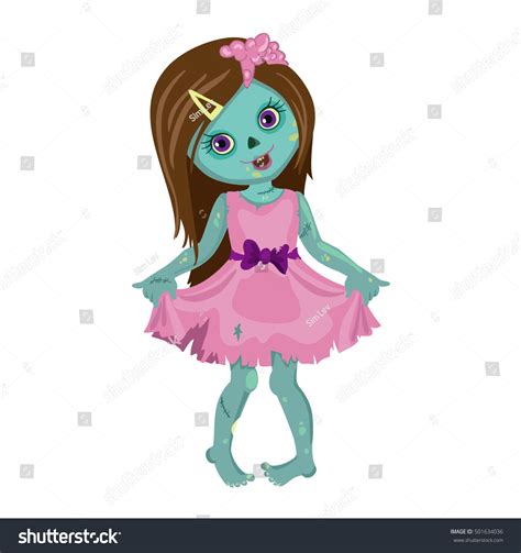 Cute Zombie Girl Cartoon