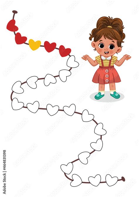 Educational game and painting activity for kids. Vector illustration ...