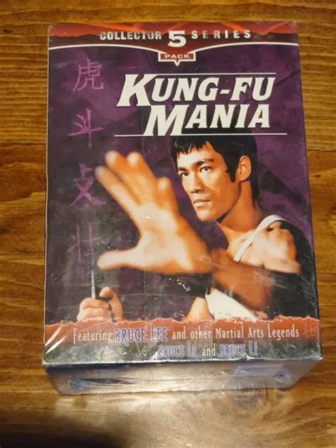 PACK COLLECTOR VHS Bruce Lee Kung Fu Mania 5 Series Lot Boîte Vintage