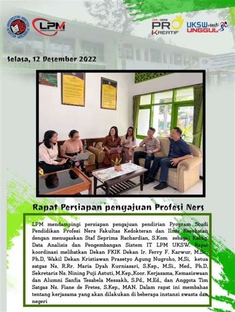 Persiapan Pengajuan Pendirian Program Studi Pendidikan Profesi Ners