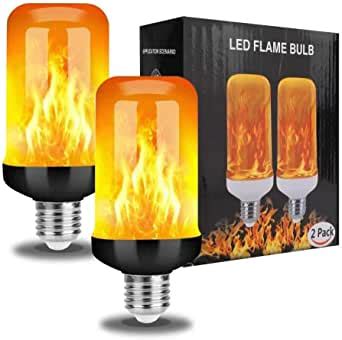 Led Flame Effect Light Bulb 4 Modes Flame Lights Bulbs 2 Pack E26 Base