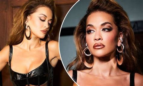 Exclusive Rita Ora Looks Glamorous In A Sheer Pvc Bodysuit As She