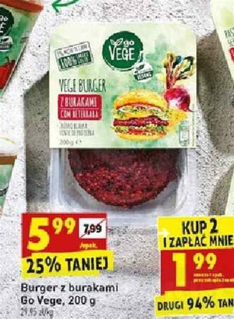 Promocja Burger Z Burakami Go Vege G W Biedronka