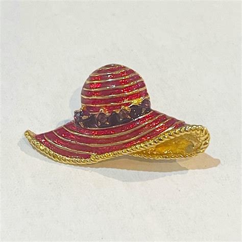 Red Hat Society Jewelry Vintage Red Hat Society Rhinestone Enamel