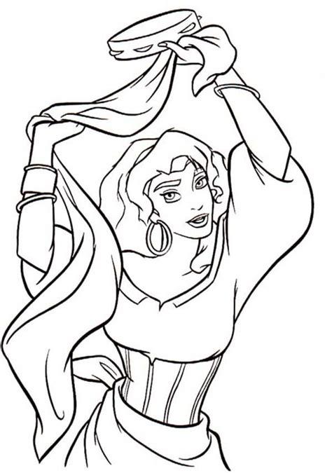 Esmeralda Hunchback Of Notre Dame Coloring Pages Clip Art Library